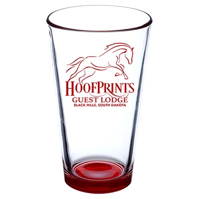 HoofPrints Guest Lodge Commemorative 16 oz Glass